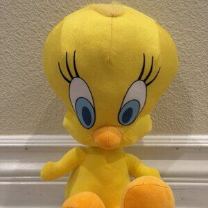 Tweety Bird Plush Stuffed Animal Looney Tunes Yellow 12” Warner Bros